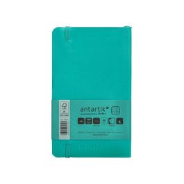 Cuaderno Con Gomilla Antartik Notes Tapa Blanda A6 Cuadricula Turquesa 100 Hojas 80 gr Fsc