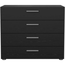 Cómoda 4 cajones Negro L80,2 x P40,25 x H68,1 cm AUC1686838585969