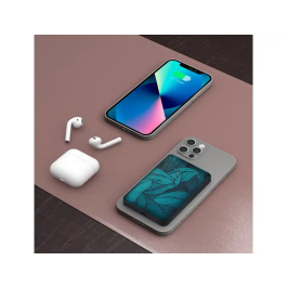 Wondee Batería Externa Magnética 5.000 mAh Jungla Diseño Hojas Azuladas