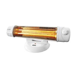 Edm Estufa de cuarzo modelo suelo 600-1200W con 2 barras de cuarzo, emisión instantánea de calor, recambio tubo ref. 07904
