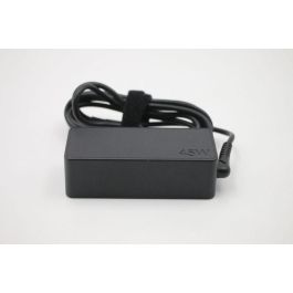 Lenovo 45W power adapter with 3-prong design, compatible with Lenovo devices, supports multiple voltage levels (20V, 15V, 9V, 5V). Lenovo 45W power adapter with 3-prong design, compatible with Lenovo devices, supports multiple voltage levels (20V, 15V, 9V, 5V).
