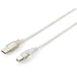 Cable USB 2.0 A a USB B Equip 128652 Plateado 5 m