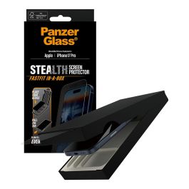 PanzerGlass Protector de Pantalla Stealth iPhone 17 Pro con Marco Negro Ultra-Wide Fit | Vidrio Templado Resistente a Golpes y Rayones