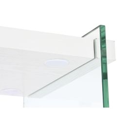 DKD Home Decor Green house 21 Estantería Moderno Blanco Transparente Cristal y MDF 35 x 180 x 90 cm
