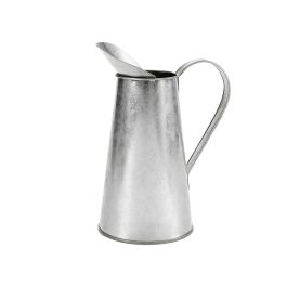 IBERGARDEN Jarra Lechera Zinc Plata 17x21.5x11.3 cm Capacidad 1000ml (Set de 24)