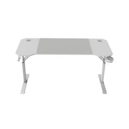 Mars Gaming Mesa Gaming Ergonómica Regulable en Altura MGD Ergo 140 Blanca 140x60cm con Alfombrilla XXL