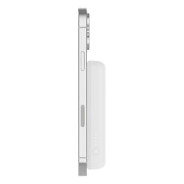 Belkin Power Bank Cargador Inalambrico 5000 mAh con USB-C, Carga 7.5W iPhone, Pie Retráctil, Blanco
