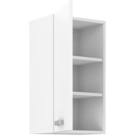 Atlas Unidad alta de cocina con 1 puerta, decoración blanca, 40 cm de ancho, fabricado en melamina