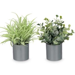 Ibergarden Maceta Cilindro Hojas Verde Surtidos 10x18x10 cm (Set de 36)