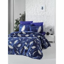 Aucune ASI8681875442564 Juego de cama - 1 funda nórdica 220x240 cm + 2 fundas de almohada 60x60 cm - 100% algodón reforzado - Azul