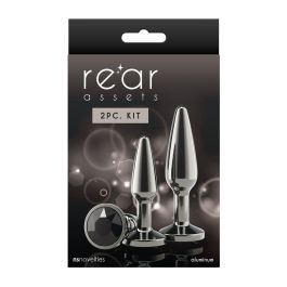 Plug Anal NS Novelties Rear Assets Negro 2 Piezas (8,3 cm) (6,9 cm)