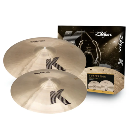 Zildjian K Crashes Paper Thin (18" & 20") Juego de Platos Oscuros Explosivos y Ligeros con Rápido Decay