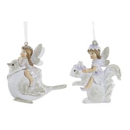 DKD Home Decor Colgante Decoración Navideña Hada Fantasía Resina Blanco Dorado, Set 6 Unidades Surtidas 5x9x9cm Precio: 17.32236. SKU: B14MYLTWDF