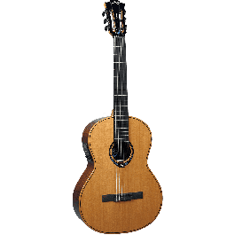 Lag Guitarra Clásica Nylon Hyvibe 15 A/E Smart con Autoamplificación, Efectos y Altavoz Bluetooth