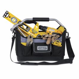 Stanley Cesto de herramientas 40cm vacío, lona 600x600 resistente, múltiples bolsillos interiores y exteriores, correa de hombro