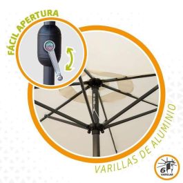 Parasol de terraza 300 cm con chimenea y mástil de aluminio aktive Parasol de terraza 300 cm con chimenea y mástil de aluminio aktive
