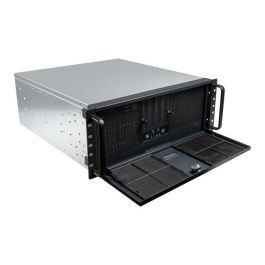 Unykach UK51918 Caja Rack 4U 19 Pulgadas Servidor ATX Acero SGCC Plata/Negro con USB-C 3.2 Gen 2 y Cierre con Llave