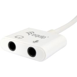 EQUIP Adaptador USB-C a Audio 2x 3.5mm estéreo hembra 0.15m blanco
