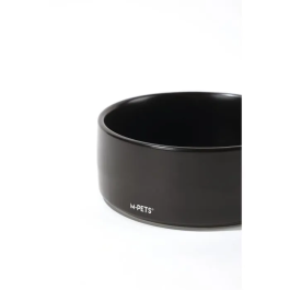 M Pets Cuencos de cerámica con soporte de bambú 2x350 ml OPERA Negro