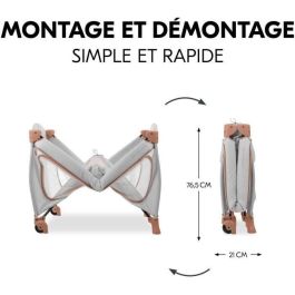 Hauck HAU1731647229433 Cuna de Viaje Sleep N Play Go Plus 60x120 cm Plegable con Ruedas desde el Nacimiento, Corcho Polvoriento