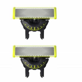 Philips OneBlade QP624/50 Cuchillas de Repuesto de Acero Inoxidable, 2 Cuchillas con Protección para la Piel