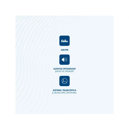 Daewoo Radio Portátil AM/FM Antena Telescópica Auriculares Incluidos Jack 3.5 mm Color Plata