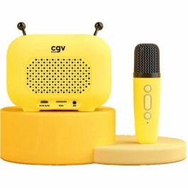 CGV AAAHZ85779 Kit de Karaoke / Altavoz Bluetooth con Micrófono Inalámbrico MAYA, Efectos de Voz Mágicos, 8h Batería, Carga USB