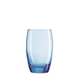 ARC SALTO Vaso Alto en Vidrio Azul - 35 cl, Altura 84 mm, Diámetro 90 mm - Colección de Cristalería (Set de 6) Precio: 10.2487. SKU: B1GQ9XRNY5