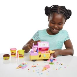 Play-Doh Peppa y George - Camión de Helados con 5 Tarros de Masa Moldeable