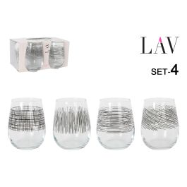 Set de 4 Vasos Gaia 360 cc Blanco Líneas - LAV (6 Cajas) Precio: 26.79000016. SKU: B19YRFCPCT