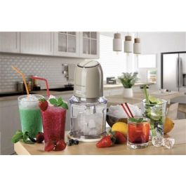 Ariete 438/03 Picadora Vintage Beige de 400W con 4 Cuchillas de Acero Inoxidable para Cocina de Estilo Retro