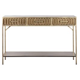 Consola Home ESPRIT Amarillo Dorado Metal 124 x 37 x 79,5 cm