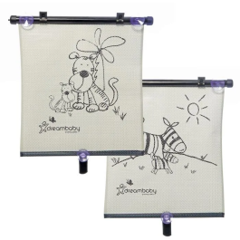 Dreambaby DRE9312742402389 Estor Enrollable para Ventana de Coche Doble Cara Estampado Cebra y Tigre Ajustable 2 Unidades Precio: 29.79000035. SKU: B1GDFHNJZJ