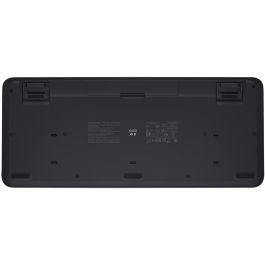 Logitech K650 Teclado Inalámbrico SIGNATURE, Ergonómico, Resistente a Salpicaduras, con Reposamuñecas, Conexión USB/Bluetooth, Grafito