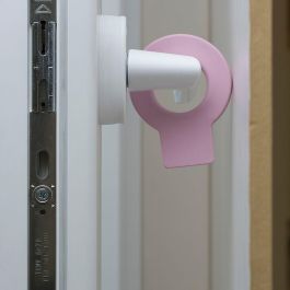 Rei Retenedor de cuña para puerta Lock 660 de plástico TPS rosa protege paredes y puertas