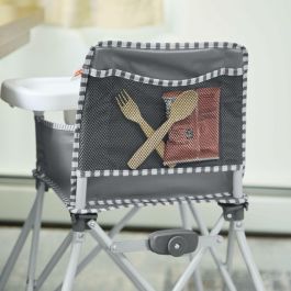 Bright Starts BRI0074451998810 Pop N Dine - Trona de Bebé Plegable, Portátil y Ligera para Viaje, Fácil de Limpiar con Bolsa de Transporte