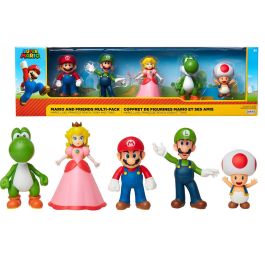 Jakks Pacific Pack 5 Figuras Super Mario 6cm - Mario, Luigi, Peach, Yoshi, Toad Precio: 26.49999946. SKU: B1GV7QTPKD