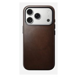Nomad Traditional Leather Case para iPhone 17 Pro - Funda de Cuero Marrón Rustic Brown, Compatible con MagSafe