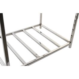 DKD Home Decor Leñera Moderno Inox Plateado 40 x 30 x 50 cm