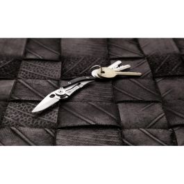 True Skeletonknife Navaja Pequeña Minimalista Plegable Diseño Plateado y Negro con Llavero