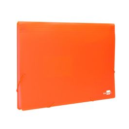 Carpeta Liderpapel Clasificador Fuelle Polipropileno Din A4 Naranja Fluor Opaco 13 Departamentos