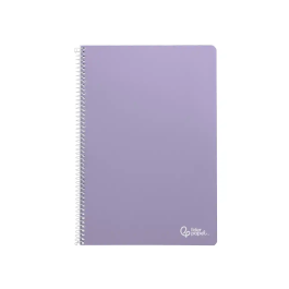 Liderpapel Cuaderno espiral A5 Micro Smart tapa blanda 80 hojas cuadro 5mm doble margen 6 taladros colores