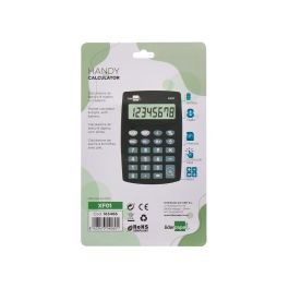 Calculadora Liderpapel Bolsillo Xf01 8 Digitos Pilas Color Negro 99x64x9 mm