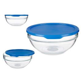 Pasabahce Fiambrera Redonda Chefs con Tapa Azul 1135ml 17x17x7cm (Set de 4) Precio: 10.50000006. SKU: B187SSJT2X