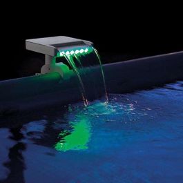 Cascada agua con luces led multicolor adaptable a piscinas intex 38x33,5x31,5 cm