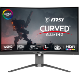 MSI MAG 275CQRF QD Monitor Gaming Curvo 27" WQHD 2560x1440 170Hz 1ms AMD FreeSync Premium HDR 4000:1 USB-C - Negro Precio: 379.89000038. SKU: B1JTELN5KF
