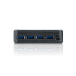 Aten US434 Dispositivo de Compartición de Periféricos USB 3.0 de 4 Puertos, Compatible con 4 Ordenadores