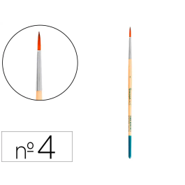 Liderpapel Pincel n 4 Punta Redonda Pelo Sintético para Pintura Acrílica y Acuarela Certificado FSC Precio: 16.214. SKU: B1DWLVVE7S