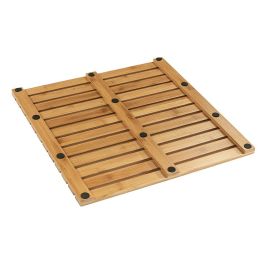 Wenko Tarima de Bambú 50x50cm 24610100 para Interior/Exterior, Ducha y Piscina