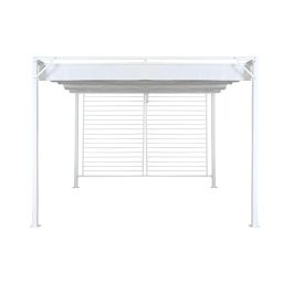 DKD Home Decor Pérgola para Terraza y Jardín Blanco 296 x 225 x 296 cm
